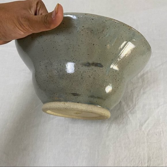 Large Blue Handmade Ceramic Pottery Bowl Dish - Picture 3 of 8